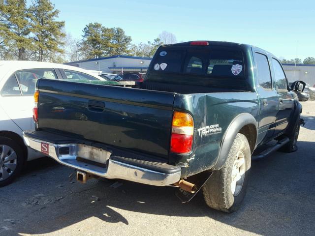 5TEHN72N34Z354400 - 2004 TOYOTA TACOMA DOU GREEN photo 4