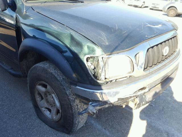 5TEHN72N34Z354400 - 2004 TOYOTA TACOMA DOU GREEN photo 9