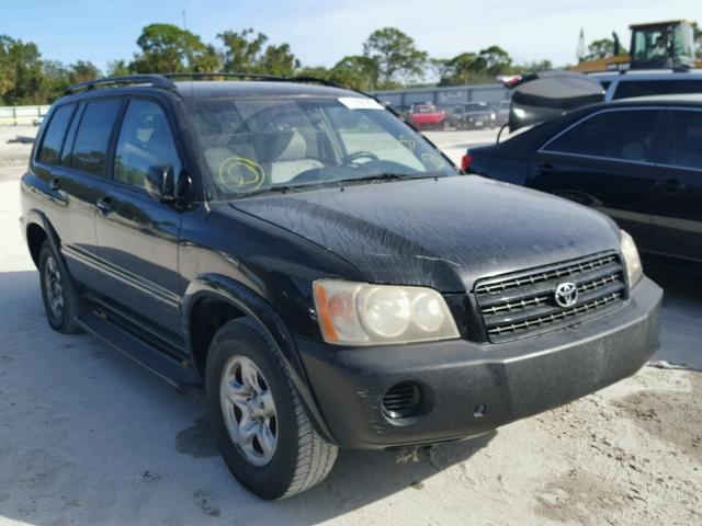 JTEGF21A930101814 - 2003 TOYOTA HIGHLANDER BLACK photo 1