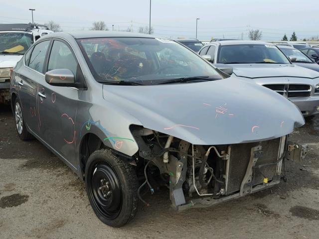 3N1AB7AP0DL607773 - 2013 NISSAN SENTRA S GRAY photo 1