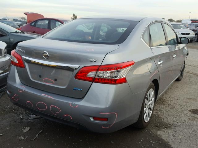 3N1AB7AP0DL607773 - 2013 NISSAN SENTRA S GRAY photo 4