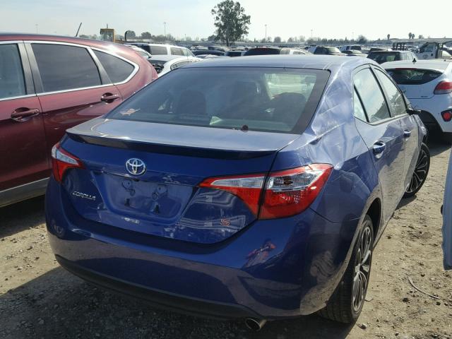 5YFBURHE4GP398380 - 2016 TOYOTA COROLLA L BLUE photo 4