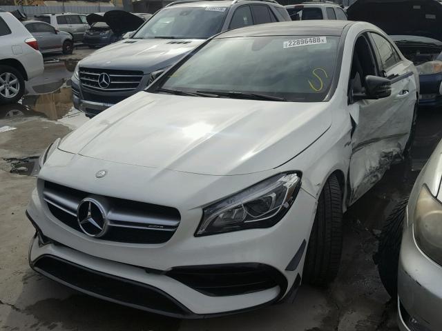 WDDSJ5CB7HN443945 - 2017 MERCEDES-BENZ CLA 45 AMG WHITE photo 2