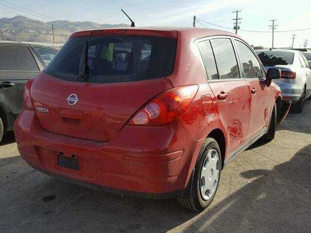 3N1BC1CP0AL421562 - 2010 NISSAN VERSA S RED photo 4