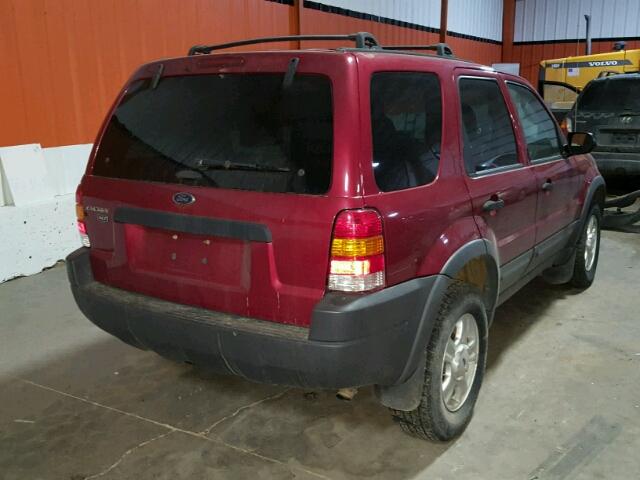 1FMYU93114KB18211 - 2004 FORD ESCAPE XLT RED photo 4