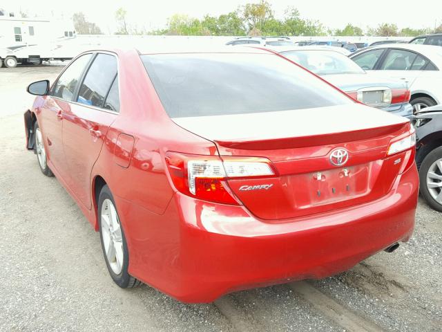 4T1BF1FK9CU515173 - 2012 TOYOTA CAMRY BASE RED photo 3