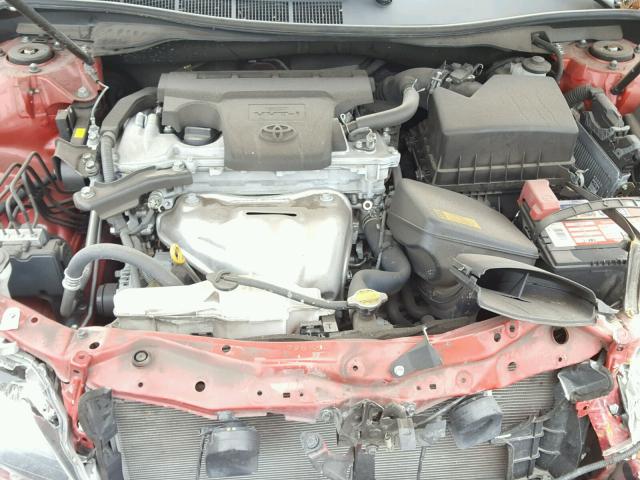 4T1BF1FK9CU515173 - 2012 TOYOTA CAMRY BASE RED photo 7