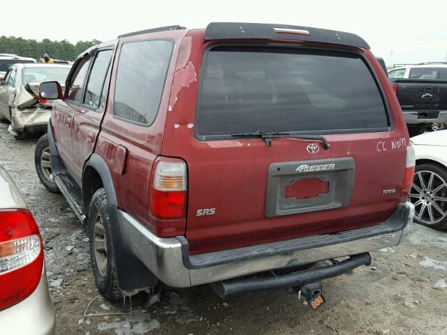 JT3GN86R6T0006382 - 1996 TOYOTA 4RUNNER SR RED photo 3