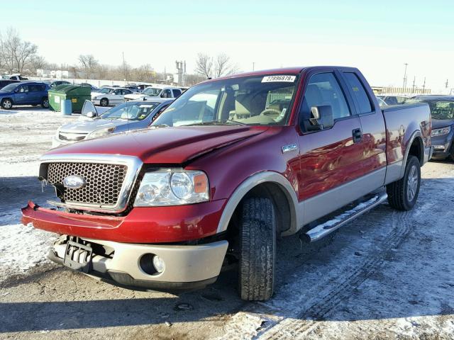 1FTPX12VX7KD43454 - 2007 FORD F150 MAROON photo 2