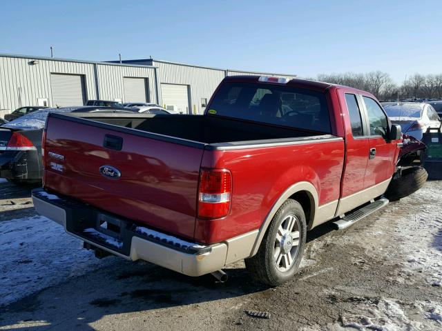 1FTPX12VX7KD43454 - 2007 FORD F150 MAROON photo 4