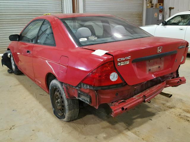 1HGEM22105L069838 - 2005 HONDA CIVIC DX V RED photo 3