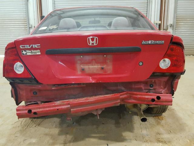 1HGEM22105L069838 - 2005 HONDA CIVIC DX V RED photo 9