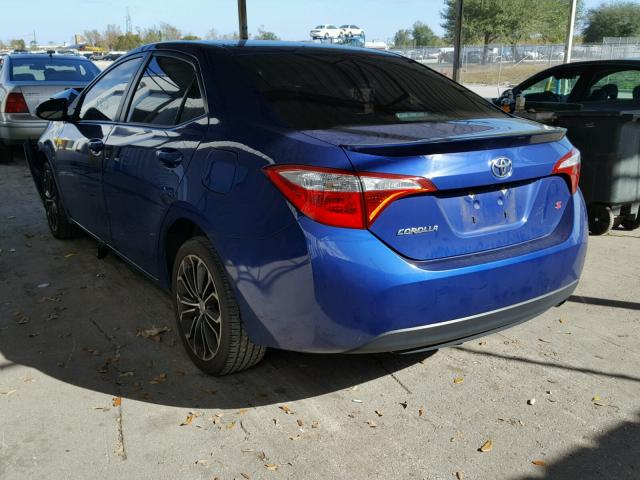 2T1BURHEXFC315274 - 2015 TOYOTA COROLLA L BLUE photo 3