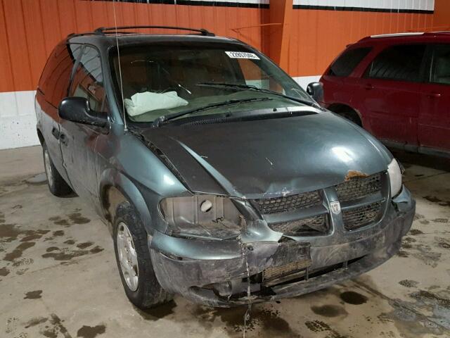 1D4GP25R13B130524 - 2003 DODGE CARAVAN SE GREEN photo 1