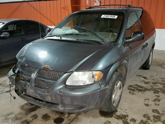 1D4GP25R13B130524 - 2003 DODGE CARAVAN SE GREEN photo 2