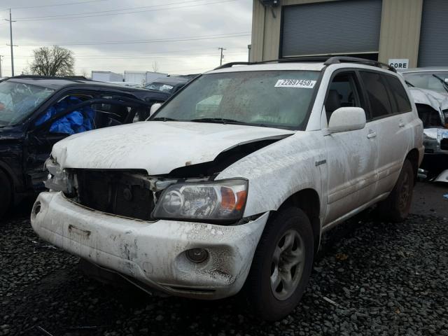 JTEEP21A350077646 - 2005 TOYOTA HIGHLANDER WHITE photo 2