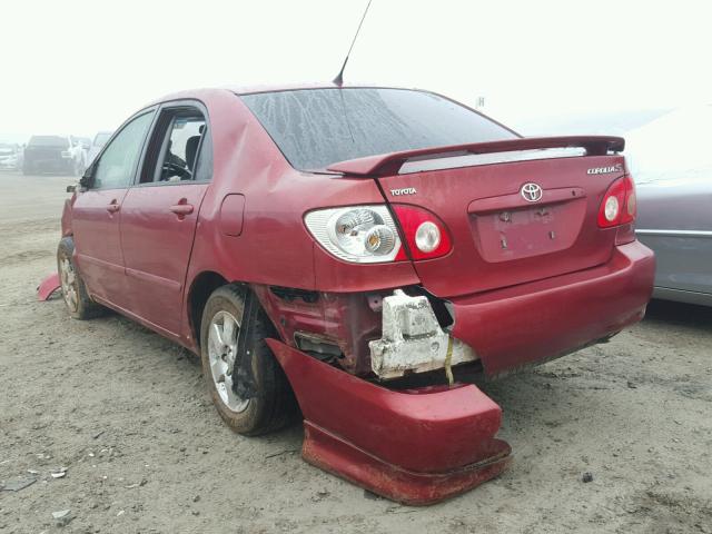 1NXBR32E35Z483987 - 2005 TOYOTA COROLLA CE RED photo 3