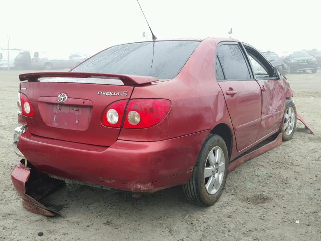 1NXBR32E35Z483987 - 2005 TOYOTA COROLLA CE RED photo 4