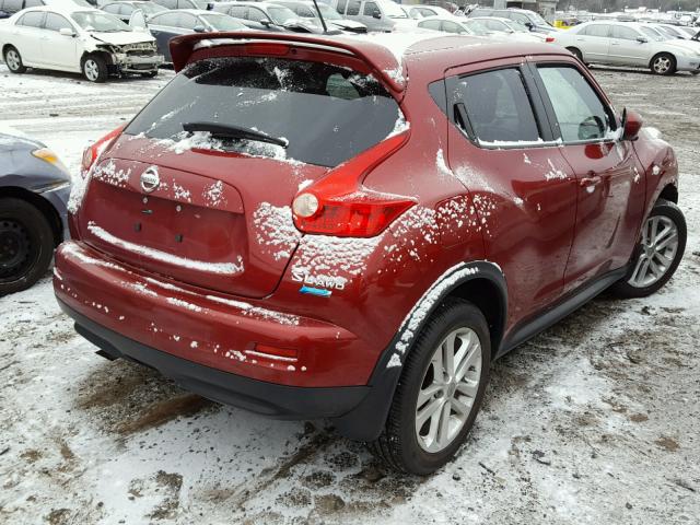 JN8AF5MV9CT120974 - 2012 NISSAN JUKE S RED photo 4