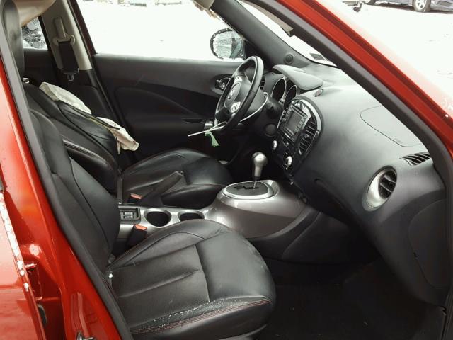 JN8AF5MV9CT120974 - 2012 NISSAN JUKE S RED photo 5