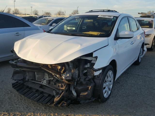 3N1AB7AP7GY247473 - 2016 NISSAN SENTRA S WHITE photo 2