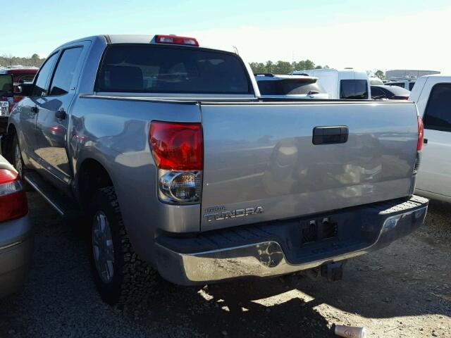 5TBEV54167S460352 - 2007 TOYOTA TUNDRA CRE SILVER photo 3