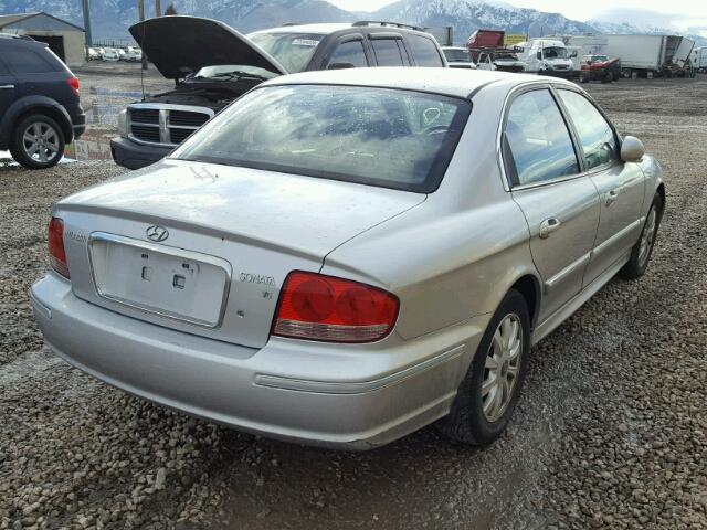 KMHWF35H84A011347 - 2004 HYUNDAI SONATA GLS SILVER photo 4