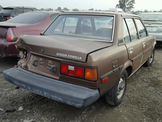 JT2TE72EXC0762314 - 1982 TOYOTA COROLLA DE BROWN photo 4