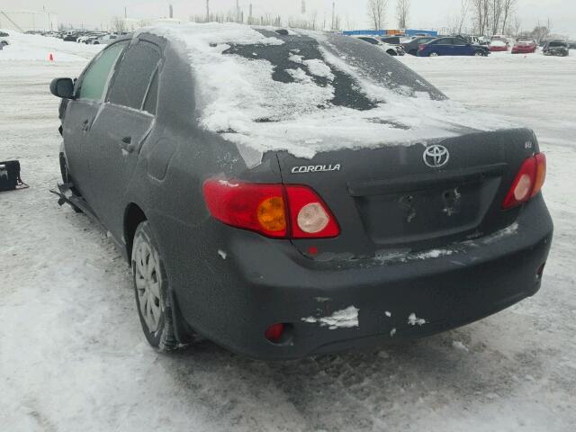 2T1BU4EE0AC427274 - 2010 TOYOTA COROLLA BA CHARCOAL photo 3