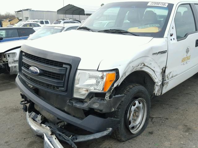 1FTFX1EF5DKF05695 - 2013 FORD F150 SUPER WHITE photo 9