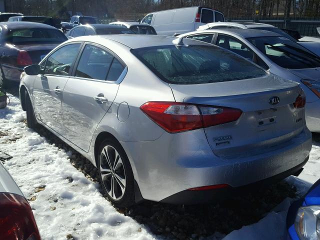 KNAFZ4A85E5164640 - 2014 KIA FORTE EX SILVER photo 3