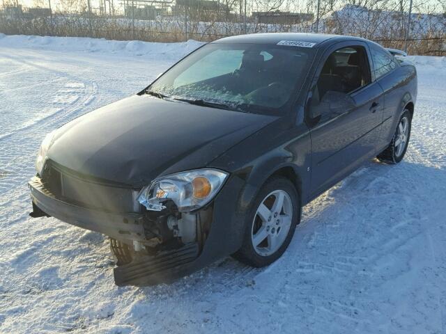 1G1AT15H297281246 - 2009 CHEVROLET COBALT LT BLACK photo 2