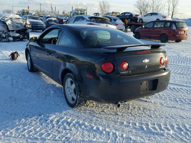 1G1AT15H297281246 - 2009 CHEVROLET COBALT LT BLACK photo 3