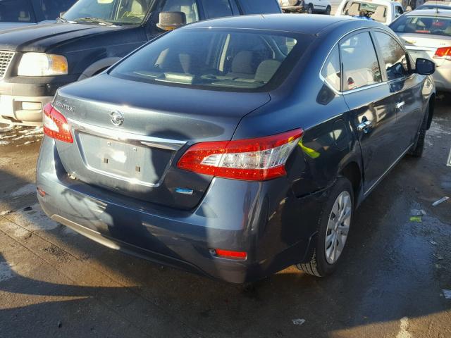 3N1AB7AP5DL797893 - 2013 NISSAN SENTRA S BLUE photo 4