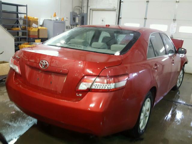 4T4BF3EK7AR032622 - 2010 TOYOTA CAMRY BASE RED photo 4