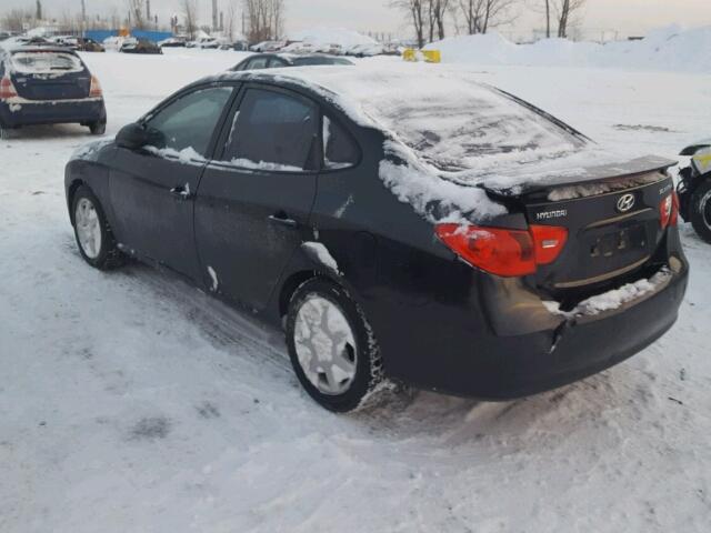 KMHDU45D87U269046 - 2007 HYUNDAI ELANTRA GL BLACK photo 3