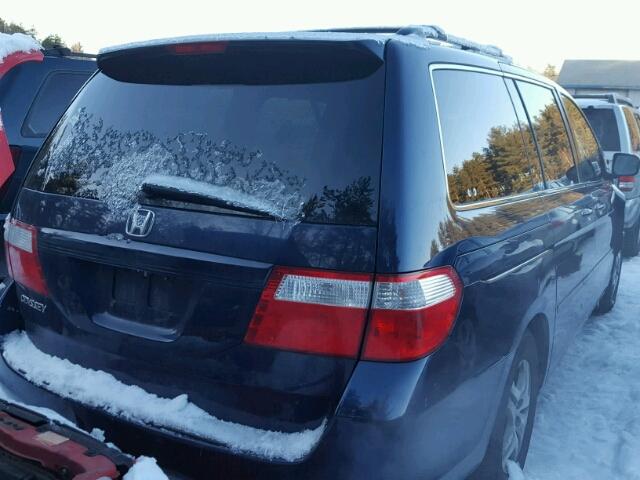 5FNRL38766B113589 - 2006 HONDA ODYSSEY EX BLUE photo 4