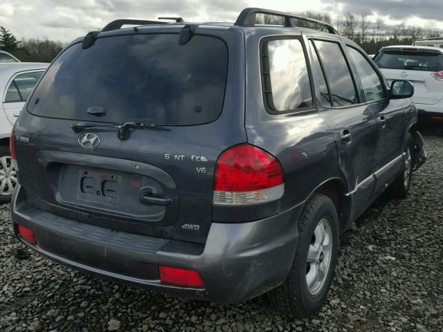 KM8SC73D85U947015 - 2005 HYUNDAI SANTA FE G GRAY photo 4