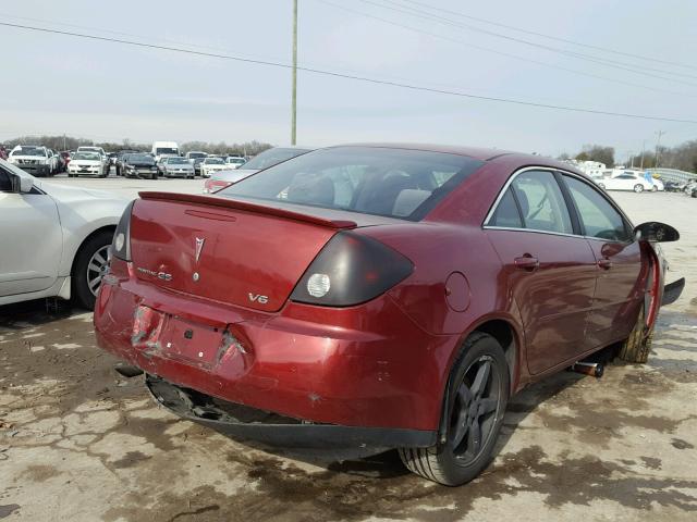 1G2ZG57N084162043 - 2008 PONTIAC G6 BASE MAROON photo 4