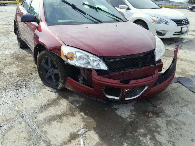 1G2ZG57N084162043 - 2008 PONTIAC G6 BASE MAROON photo 9