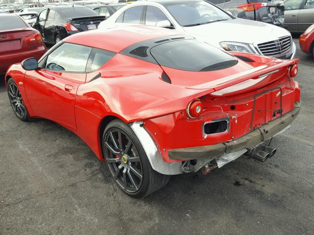 SCCLMDTC5CHA10240 - 2012 LOTUS EVORA RED photo 3