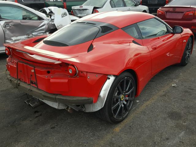 SCCLMDTC5CHA10240 - 2012 LOTUS EVORA RED photo 4