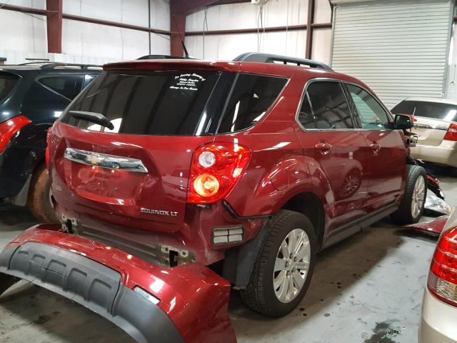 2CNALPEW8A6335545 - 2010 CHEVROLET EQUINOX LT RED photo 4