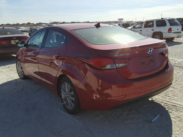 KMHDH4AE4EU056434 - 2014 HYUNDAI ELANTRA SE RED photo 3