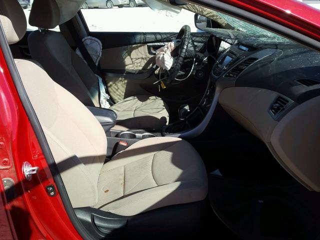 KMHDH4AE4EU056434 - 2014 HYUNDAI ELANTRA SE RED photo 5