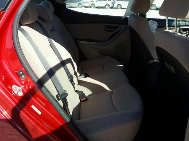 KMHDH4AE4EU056434 - 2014 HYUNDAI ELANTRA SE RED photo 6