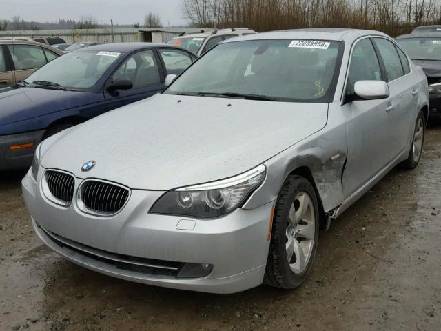 WBANU53548C117165 - 2008 BMW 528 I SILVER photo 2