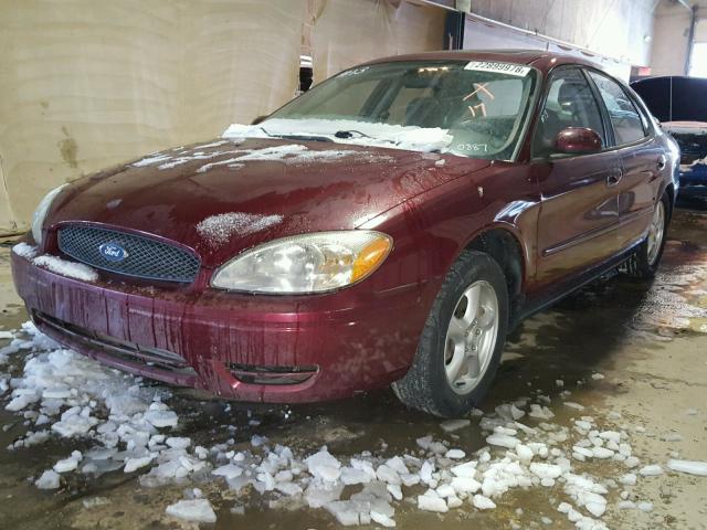 1FAFP55U84G120887 - 2004 FORD TAURUS SES RED photo 2