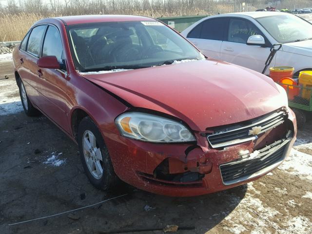 2G1WT58K979360039 - 2007 CHEVROLET IMPALA LT RED photo 1