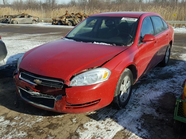 2G1WT58K979360039 - 2007 CHEVROLET IMPALA LT RED photo 2